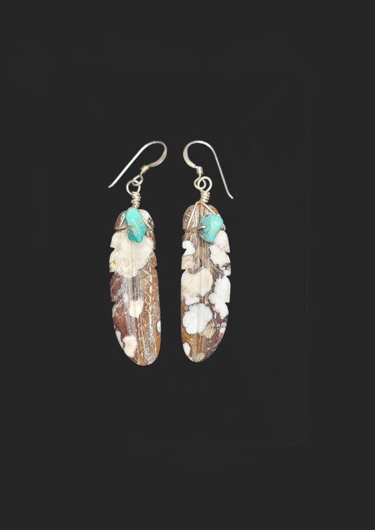 Authentic Native American Feather Earrings