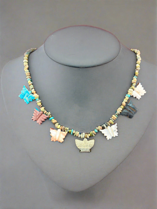 Multicolor Butterfly Necklace