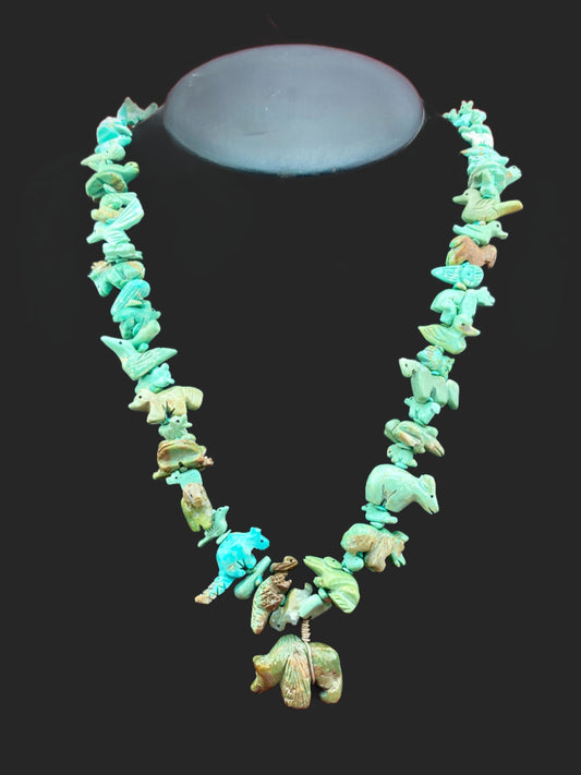 Authentic Turquoise Fetish Stack Necklace