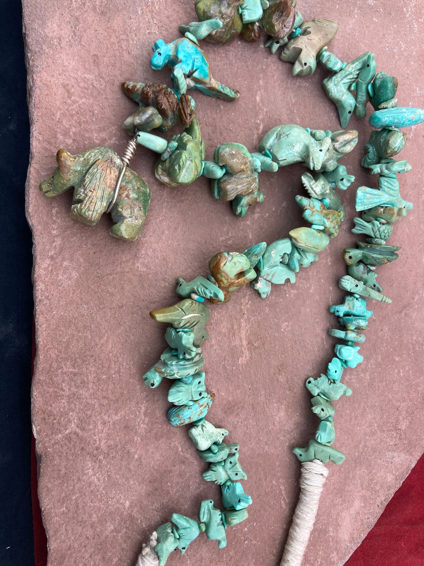 Authentic Turquoise Fetish Stack Necklace